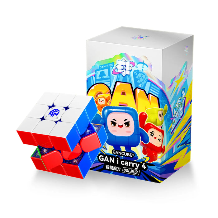 Rubik's Cube with colorful packaging featuring cartoon characters on a white background