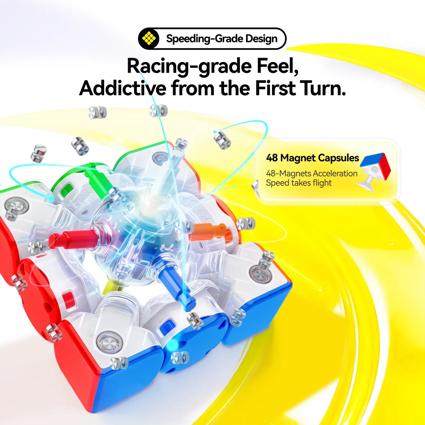 GANCUBE speed cube with 48 magnet capsules, advanced design, and racing-grade feel.