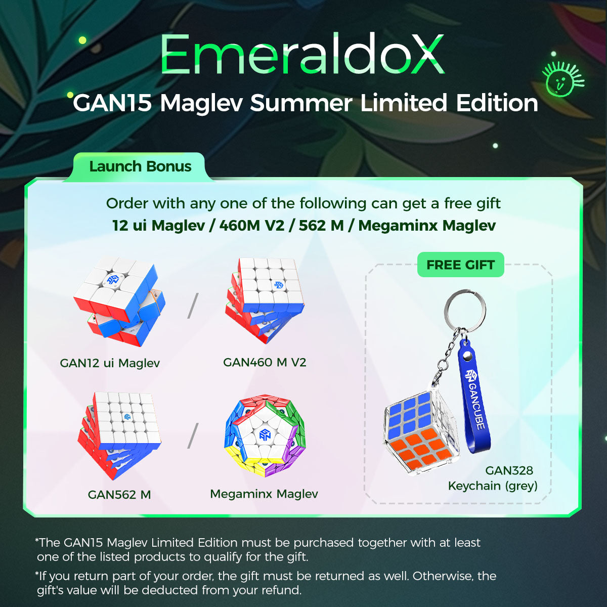 2025 Summer Limited Edition GAN15 Maglev EmeraldoX