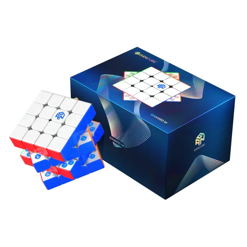 GAN 460 M V2 UV 4x4 Cube Puzzle Stickerless | Gans 460M UV 4x4x4 Speed Puzzle Magnétique | GAN460 V2 Cube (Version Magnétique, Stickerless GAN 460 M V2 UV 4x4 Cube Puzzle Stickerless | Gans 460M UV 4x4x4 Speed Puzzle Magnétique | GAN460 V2 Cube (Version Magnétique, Stickerless