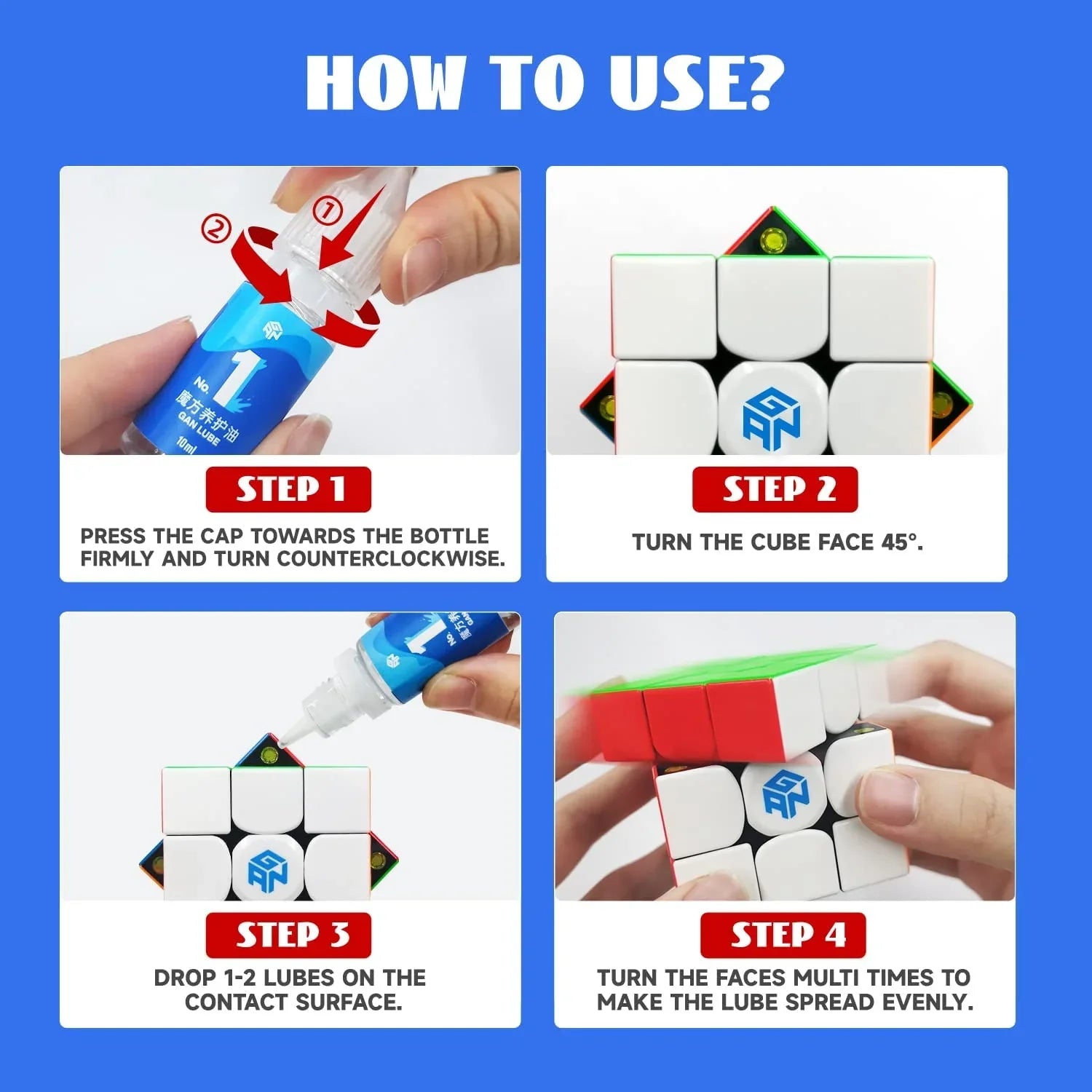 GAN Speed Cube Lube - Enhance Your Rubiks Cube Performance | GANCUBE Maintenance GAN Speed Cube Lube - Enhance Your Rubiks Cube Performance | GANCUBE Maintenance