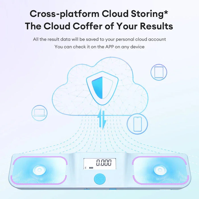 GAN Cube Halo smart timer with digital display and cloud storage connectivity icons